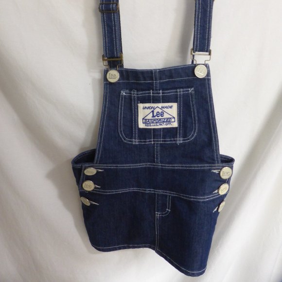 LEE, Union Made, blue overall denim skirt, small